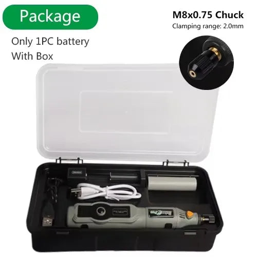 10W USB Cordless Mini Rotary Tool, 3-Speed Rechargeable Engraver & Mini Drill for DIY Woodworking & Crafts
