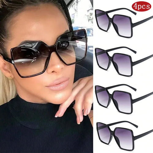 1/3/4/5pcs Fashion Oversize Square Sunglasses Women Luxury Brand Personlity Gradient Sun Glasses Female Outdoor Shades Oculos