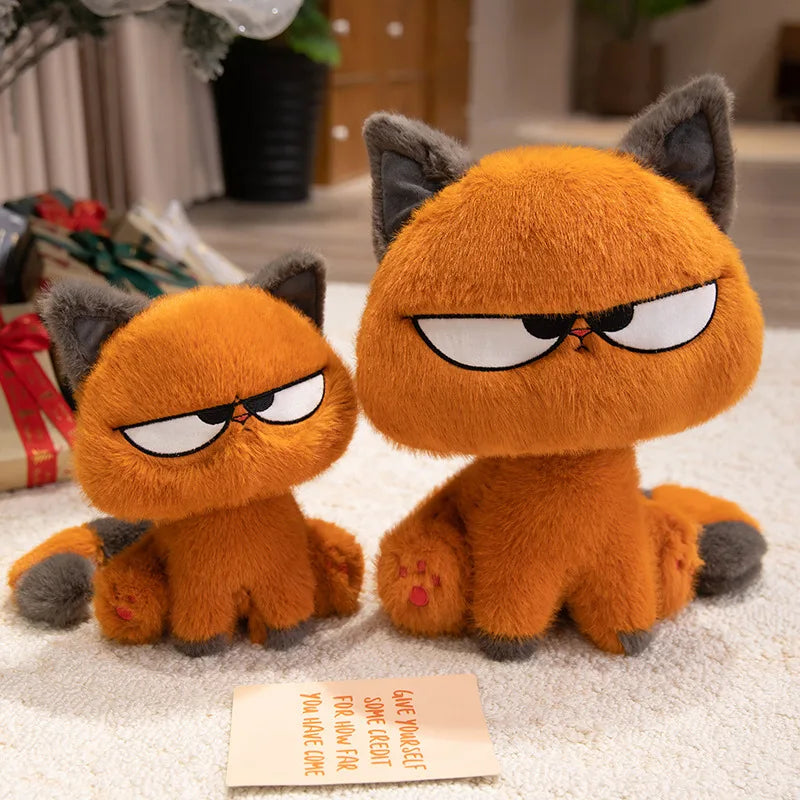 25cm (9.8in) Orange Cat Plush Toy – Kawaii Soft Stuffed Animal Cartoon Doll Gift for Kids