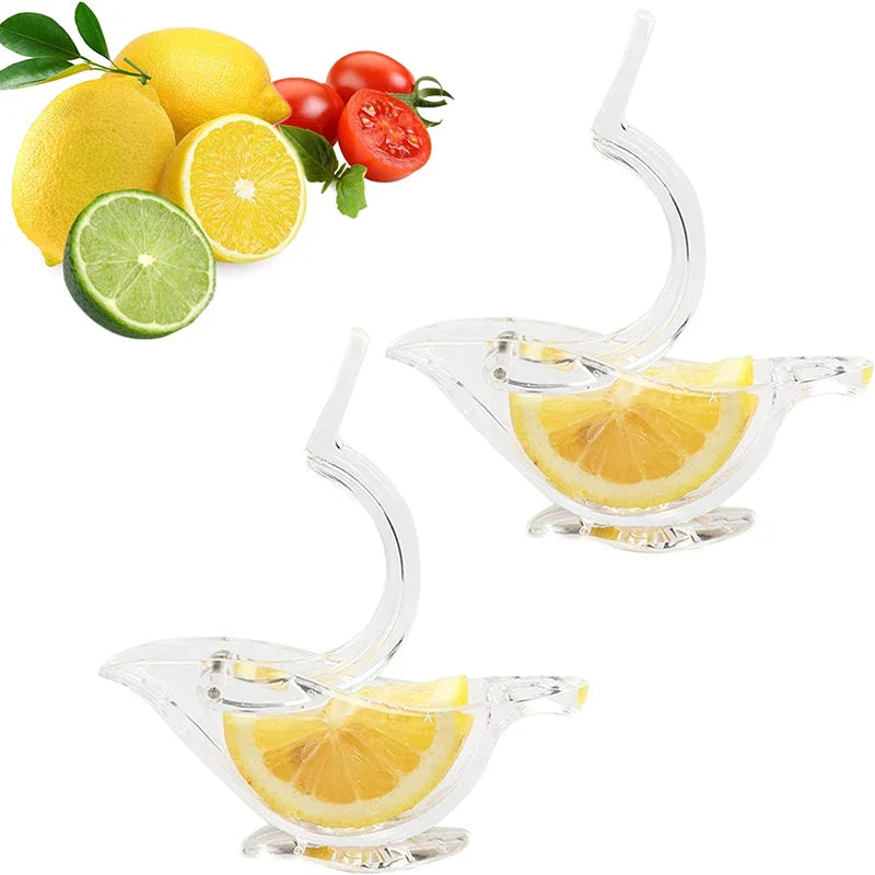 1/2/3-Pack Mini Portable Bird-Shaped Citrus Juicer – Handheld Lemon & Orange Squeezer, Transparent Acrylic