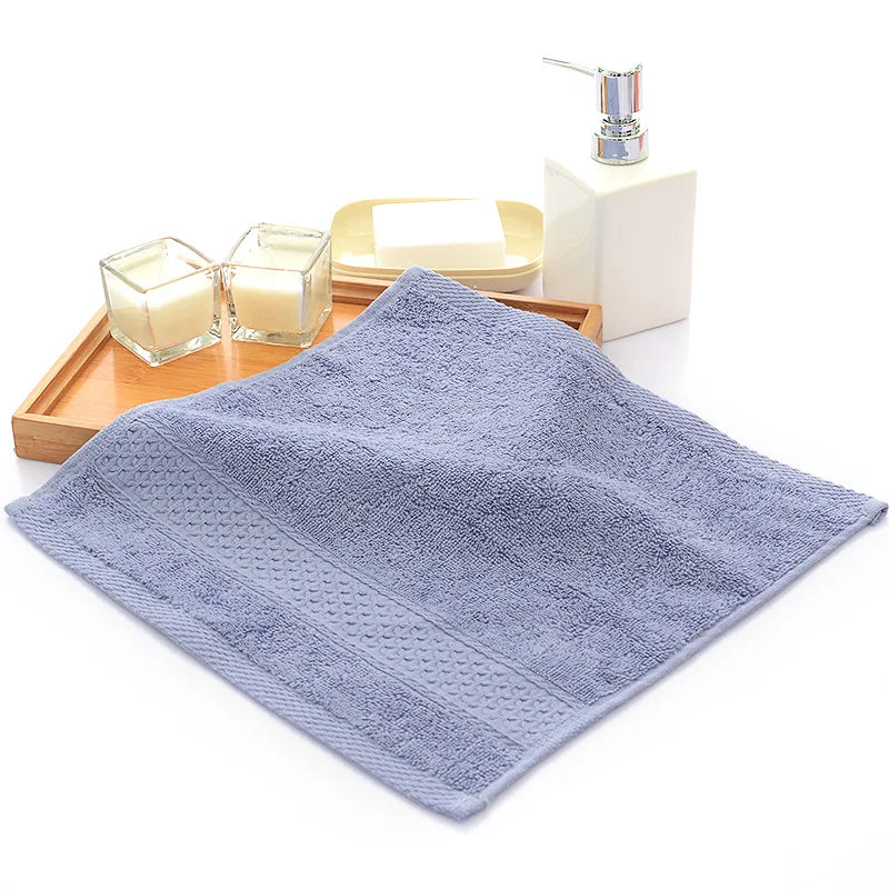 100% Cotton Face Towel 34 x 34 cm (13.4 x 13.4 in) Soft Square Washcloth for Kids & Adults Absorbent Facial Hand Towel