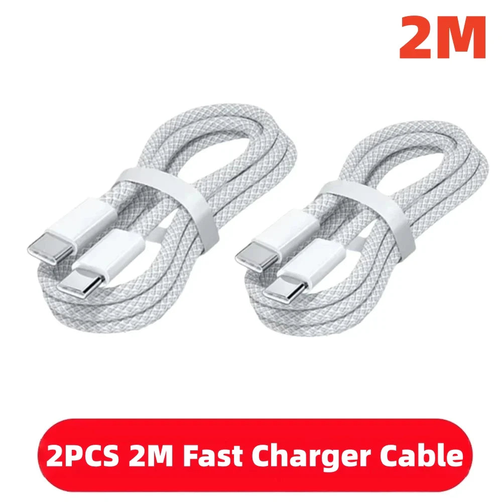 1-10PCS USB C Cable to USB C 100W Fast Charging Charger Cable Supports Fast Charging For iPhone 16 17 Samsung Xiaomi Huawei etc