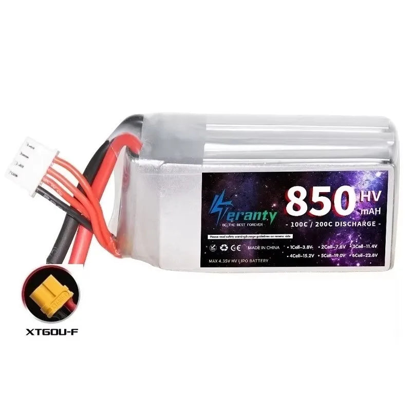 1/2/3PCS TERANTY 3S 11.4V Lipo Battery 850mAh 100C HV With XT30 T XT60 Plug For RC FPV Drone Quadcopter Helicopter Airplane
