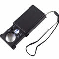 30X/60X Jewelry Magnifier with LED & UV Detector – Mini Handheld Magnifying Glass for Coins, Currency & Gems