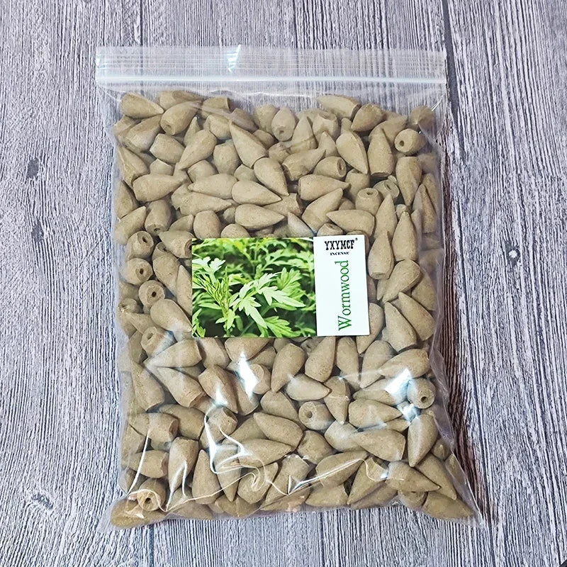 100g (≈60 pcs) Natural Backflow Incense Cones for Backflow Burner – Sandalwood & Lavender Aromatherapy