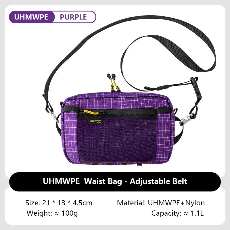 1.1L (37 fl oz) Ultralight Waterproof Waist Pack - Multi-Pocket Fanny Pack for Running Cycling Hiking