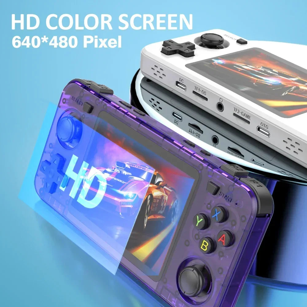 3.5-inch Handheld Retro Game Console — IPS Screen, 64GB, 3000mAh, Linux, 10,000+ Classic Games