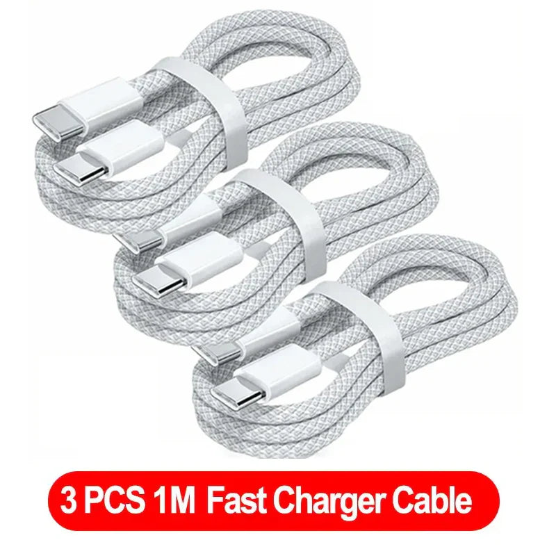 1-10PCS USB C Cable to USB C 100W Fast Charging Charger Cable Supports Fast Charging For iPhone 16 17 Samsung Xiaomi Huawei etc