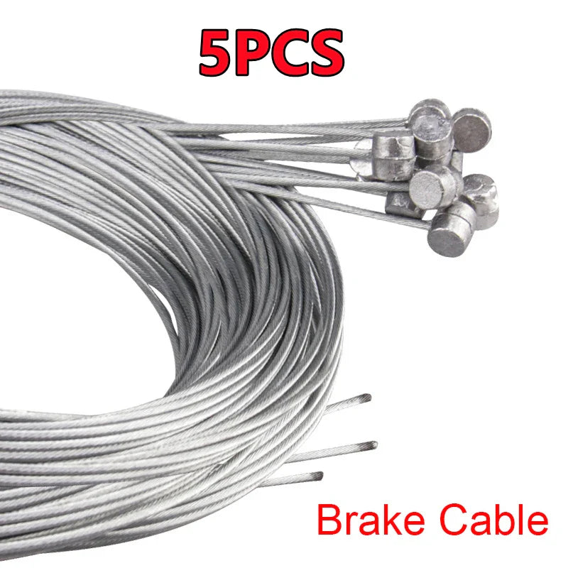 10/5/3/1PC 2M MTB Bicycle Brake Line Bicycle Speed Line Fixed Gear Shifter Gear Brake Cable Set Core Inner Wire MTB Road Bike