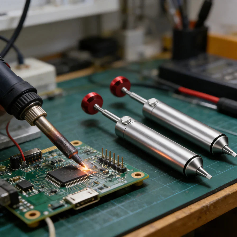 Aluminum Alloy Manual Desoldering Pump Solder Sucker Vacuum Tin Remover for PCB Repair