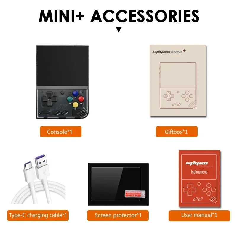 Mini Plus Portable Retro Handheld Game Console 3.5-inch (89 mm) IPS — Linux OS, 25,000+ Retro Games, Up to 128GB Expandable — Kids Gift