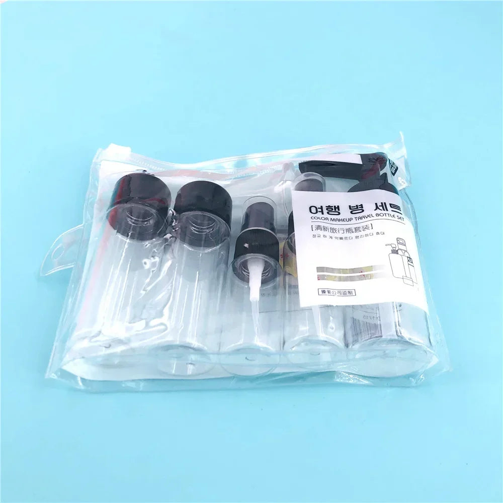10-Pack Travel Mini Cosmetic Face Cream Bottles 80ml (2.7 fl oz) Clear Plastic Empty Makeup Containers
