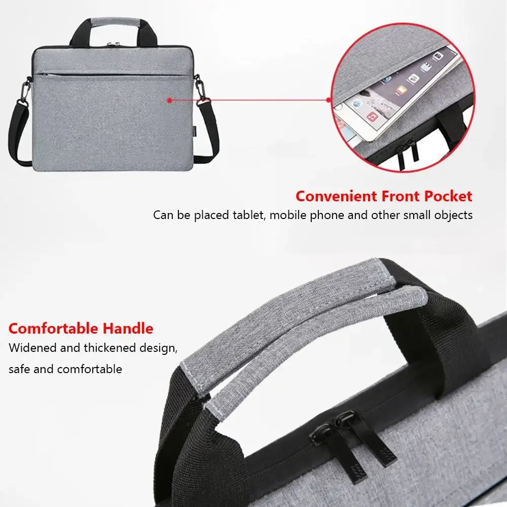 Padded Water-Resistant Laptop Sleeve 13–15.6 Inch with Shoulder Strap