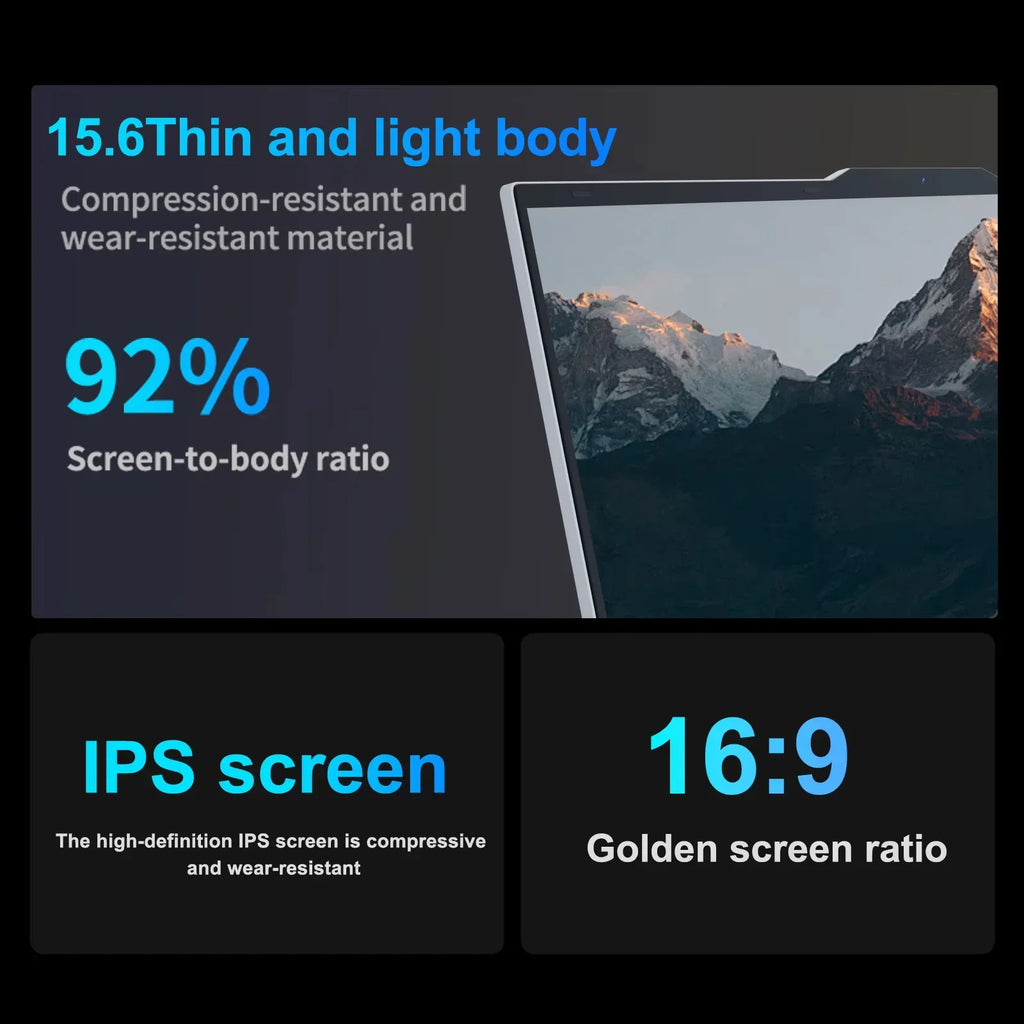 Windows 11 Laptop - Intel Core i7, 16GB RAM, 1TB SSD, 15.6-inch (39.6 cm) FHD IPS, Backlit Keyboard & Fingerprint, Gaming & Office Notebook