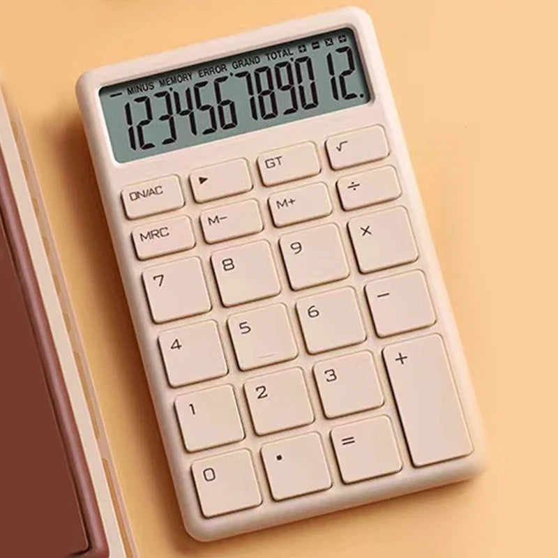 12-Digit Dual Power Solar Calculator - Portable Electronic Calculator for Home, Office & School