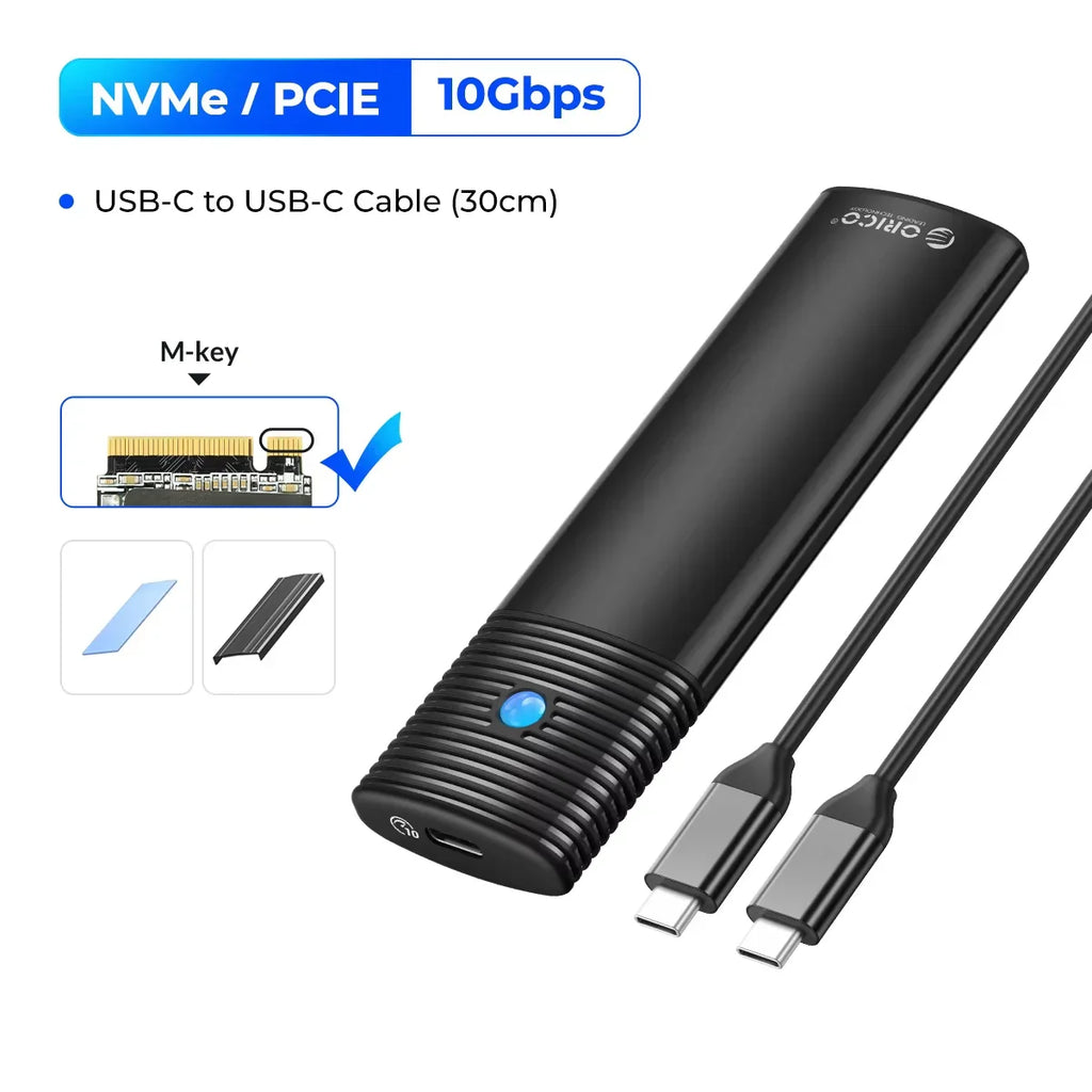 2.5-Inch SATA to USB-C HDD Enclosure — Tool-Free, Up to 6TB, UASP
