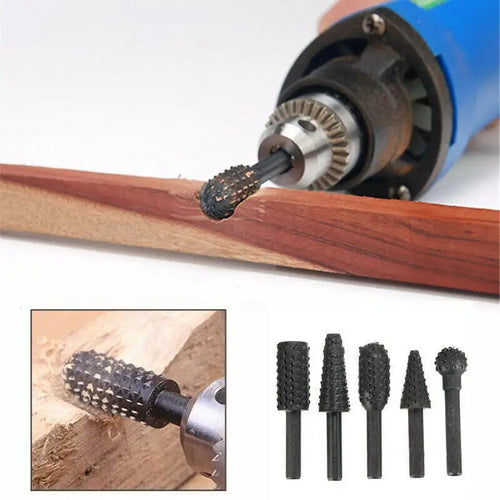 1/4" (6.2mm) 5-Piece Titanium-Coated Drill Bit Set for Woodworking, Metal & Carpentry
