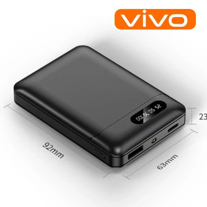 10000mAh 120W Portable Power Bank with LED Display – Fast Wireless & USB-C Charging for Smartphones