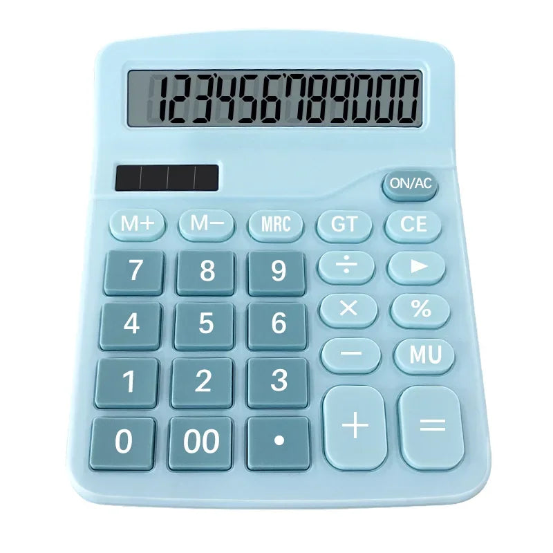 12-Digit Dual Power Solar and Battery Calculator, Large LCD Desktop for Home Office School Accounting