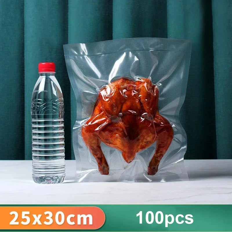 100pcs Vacuum Sealer Bags for Food Long-Lasting Freshness Storage Empty Bags for Vacuum Sealer Machine Kitchen Essentials