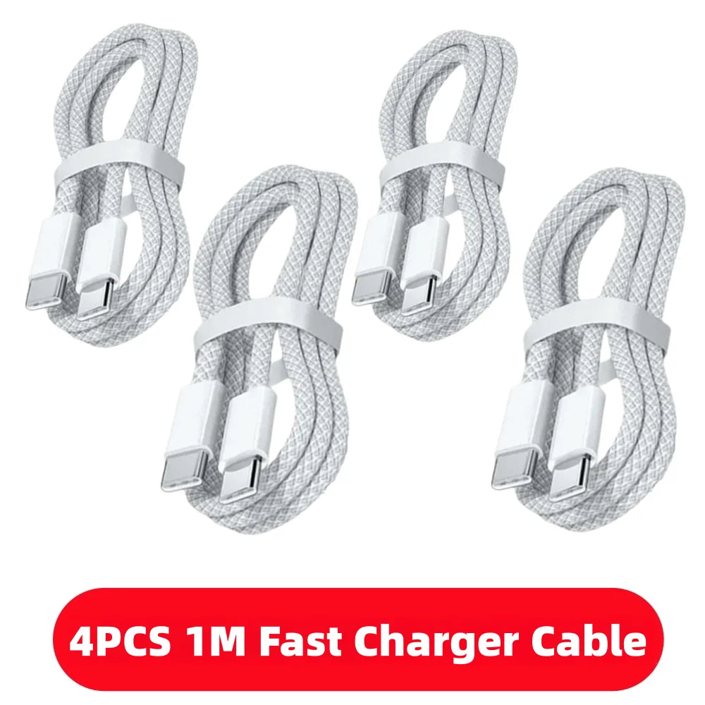 1-10PCS USB C Cable to USB C 100W Fast Charging Charger Cable Supports Fast Charging For iPhone 16 17 Samsung Xiaomi Huawei etc