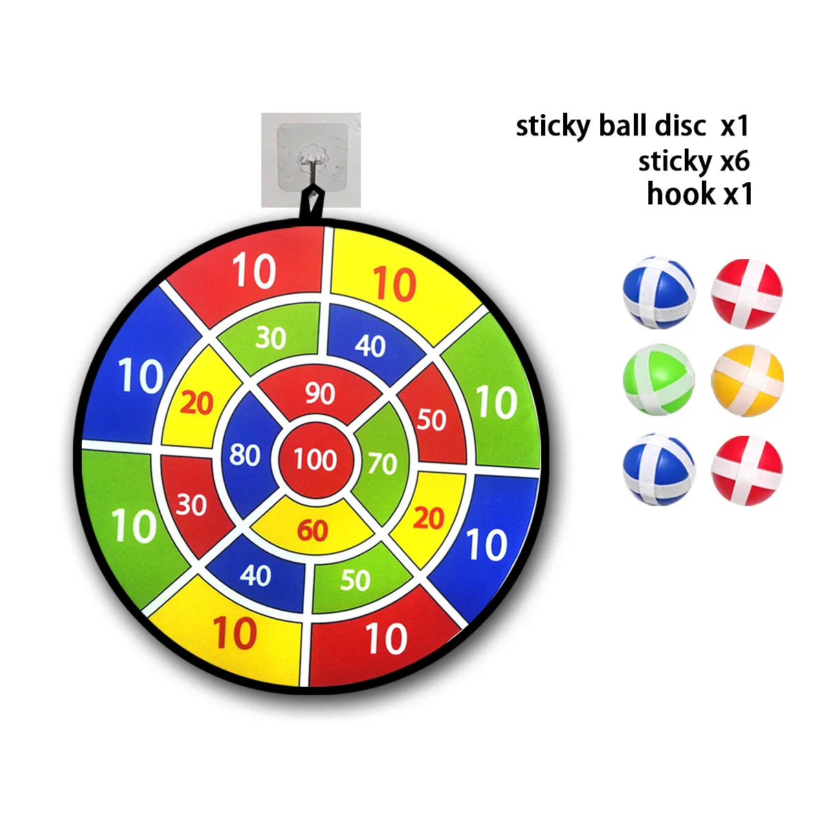 12-Pack Sticky Ball Dart Disc Set – 36 cm (14.2 in) Suction Sticky Balls for Kids, Indoor & Outdoor Party Game, Birthday Gift
