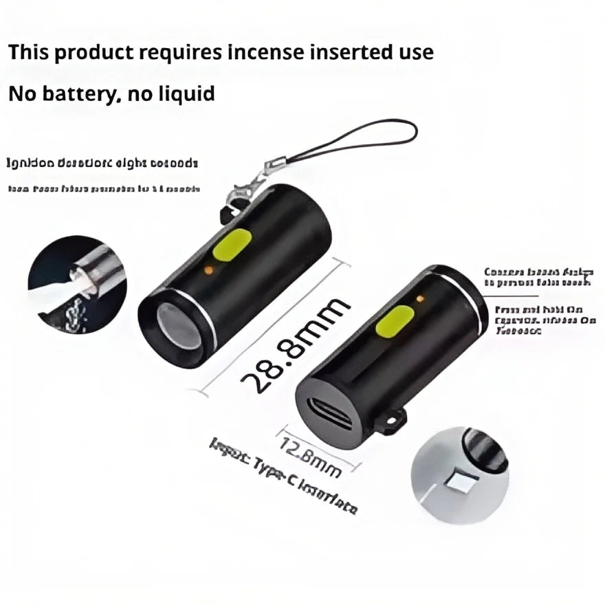 Mini USB-C Rechargeable Electric Lighter - Windproof Portable Electronic Fire Starter for Outdoor Travel