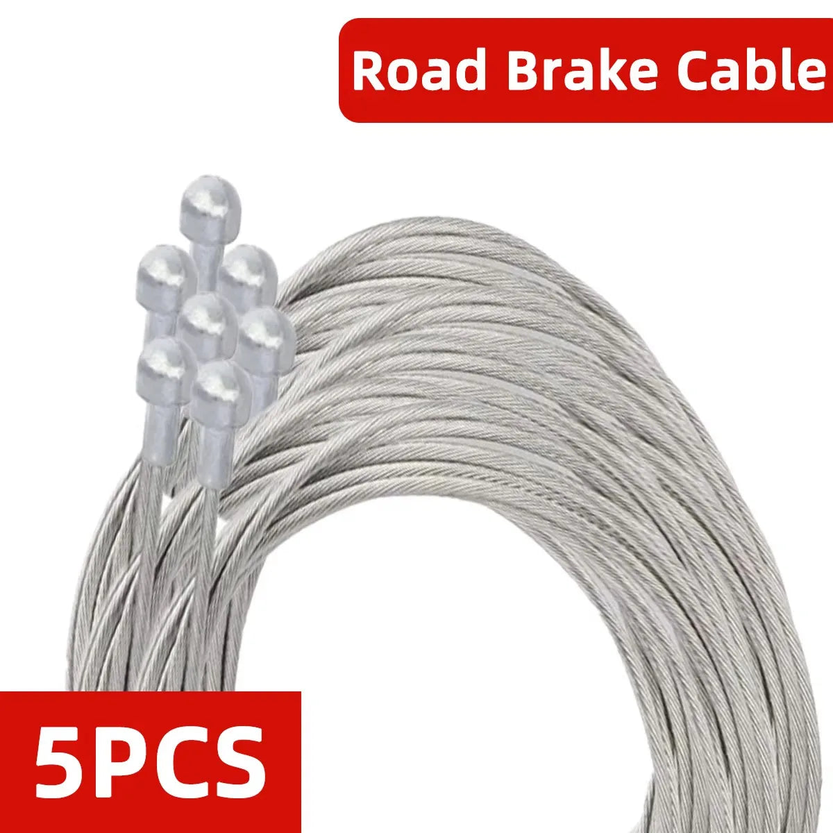 1/5/10PCS 2M MTB Bicycle Brake Line Bicycle Speed Line Fixed Gear Shifter Gear Brake Cable Set Core Inner Wire for MTB Road Bike