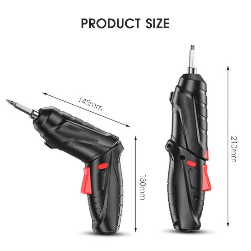 3.6V Cordless Electric Screwdriver Kit — 47-Piece Rechargeable Lithium Folding Drill Set