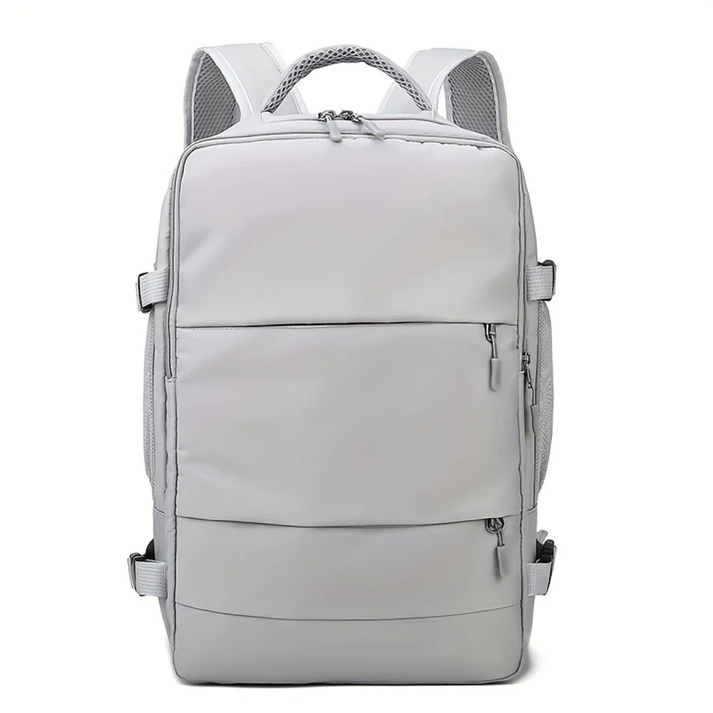 Spacious Travel Backpack – Multifunctional Carry-On with Luggage Strap, Casual Unisex Daypack