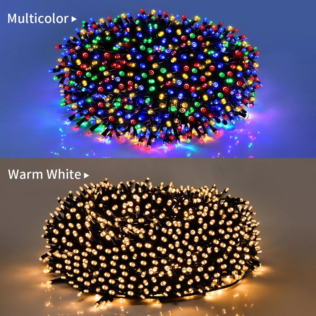 Waterproof LED Fairy String Lights (Warm White / White / RGB) – Curtain & Party Lights, 10–100 m (33–328 ft) Indoor/Outdoor for Wedding & Christmas