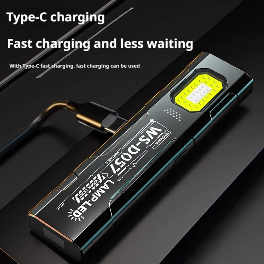 Mini Keychain LED Flashlight — USB-C Rechargeable, Magnetic, Waterproof