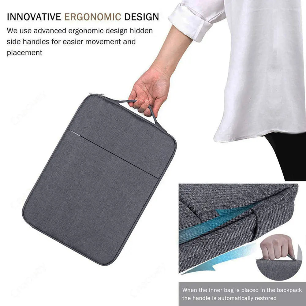 Waterproof Laptop Sleeve Handbag 11.6–16 Inch — Zippered Portable Case
