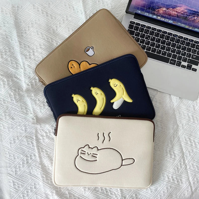 Cute Animal Print Laptop Sleeve 13–16 Inch — Shockproof Zipper Pouch