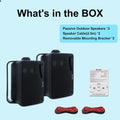 3.5-Inch Wired 200W Passive Outdoor Speakers — 3-Way Waterproof Wall-Mount Pair, ABS Weatherproof