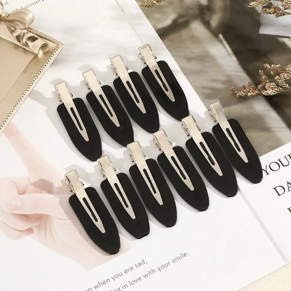 10-Pack No-Bend Seamless Hair Clips Side Bangs Barrettes for Makeup & Face Washing Women’s Styling Hairpins