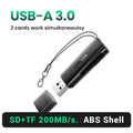 USB 3.0 & USB-C SD MicroSD TF Card Reader — Dual-Slot Memory Card Reader, OTG & Plug-and-Play, 5Gbps