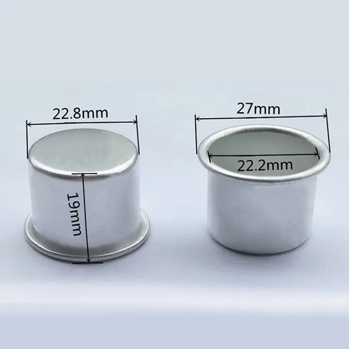 10-Pack Aluminum Candle Cup Drip Protectors – Tealight Candlestick Holders for Weddings, Parties & Home Decor
