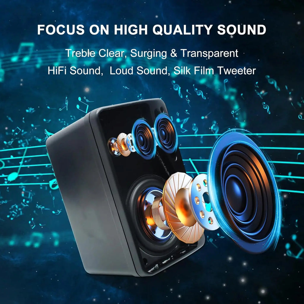 3.5-Inch (89mm) Passive Outdoor Wired Speaker Pair, 200W 3-Way Waterproof Mountable Wall Speakers for Patio, Marine, Boat