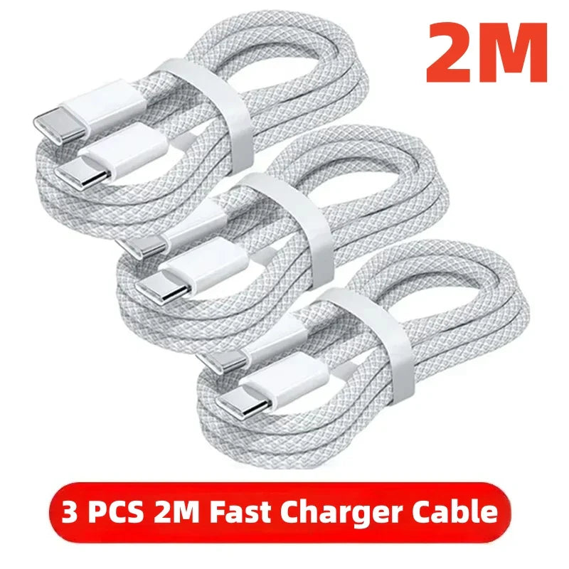1-10PCS USB C Cable to USB C 100W Fast Charging Charger Cable Supports Fast Charging For iPhone 16 17 Samsung Xiaomi Huawei etc