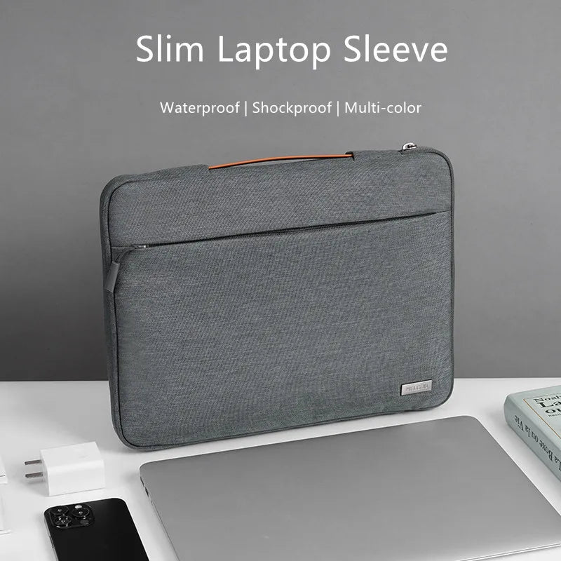 Multi-Pocket Shockproof Laptop Sleeve with Handle 13–16 Inch