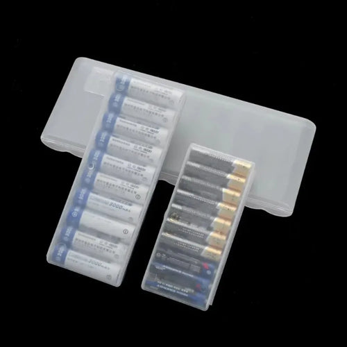 10 Slot Battery Storage Box Transparent 1PCS Battery Storage and Organizing Box for AAA/AA Plastic Battery Organizer Accessories
