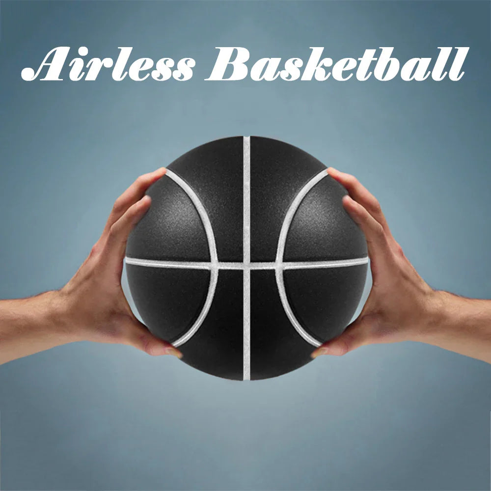 Silent Foam Basketball for Indoor Play — Airless, Sizes 5/6/7