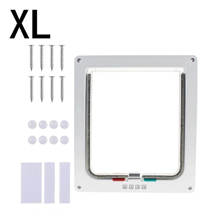 1-Pack Pet Door for Glass & Acrylic Panels — Two-Way Cat & Small Dog Flap