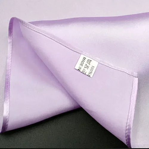100% Mulberry Silk Men's Pocket Square 35cm (13.8in) Solid Tatting Handkerchief