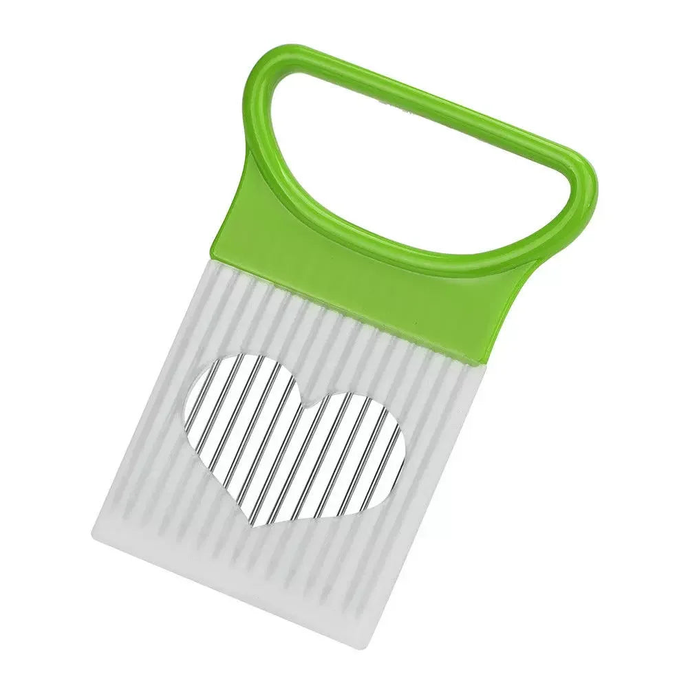 1-Piece Colorful Onion Slicer & Holder Stainless Steel Vegetable and Potato Slicing Tool