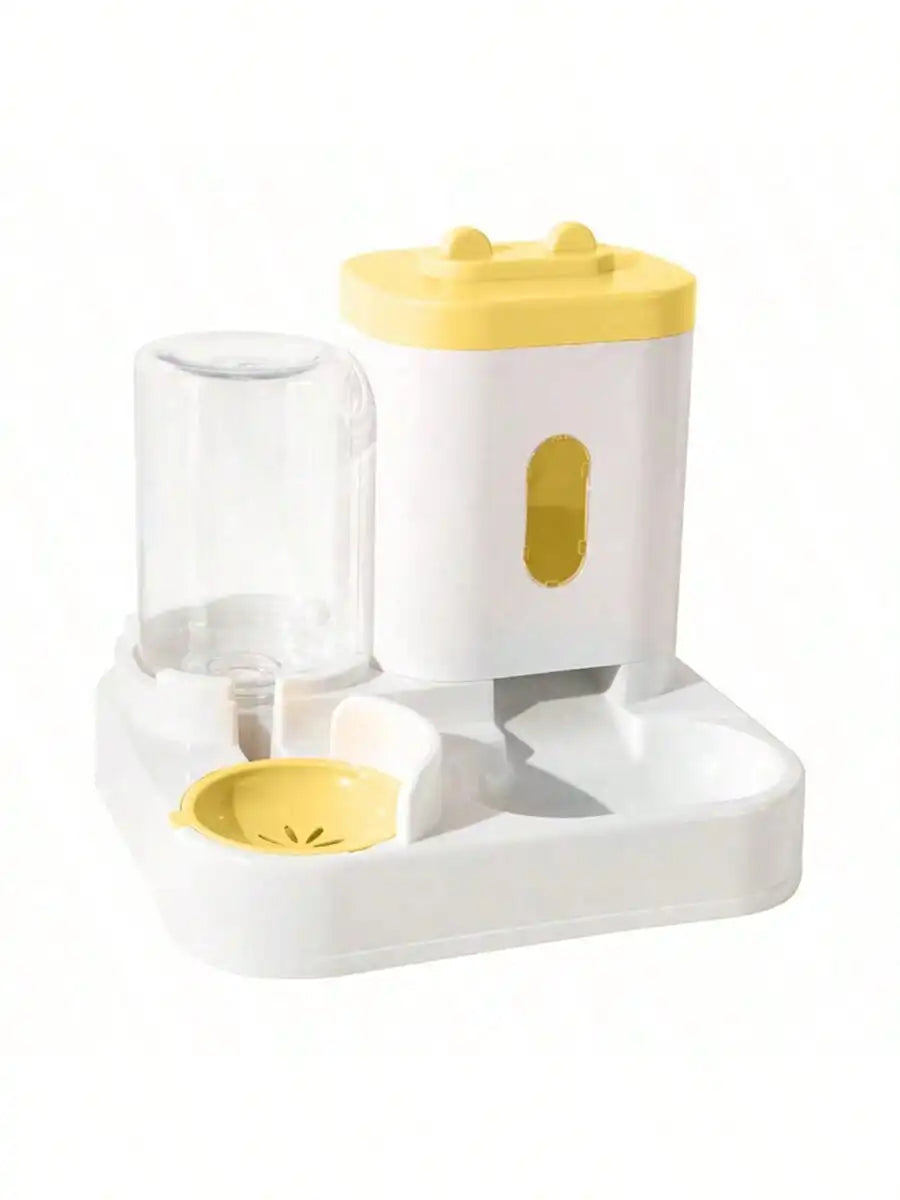1-Pack Automatic Gravity-Fed Cat Water Dispenser & Feeder - Spill-Proof Large Capacity One-Piece Design