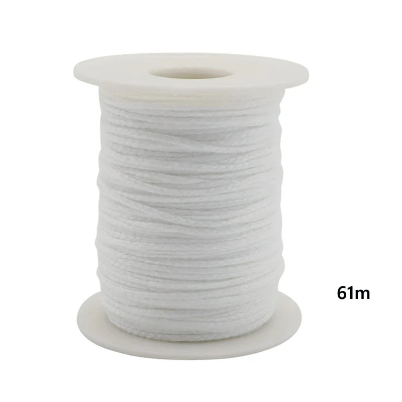 100-Pack Waxed Cotton Candle Wicks with Stand and Tabs, Smokeless Soy Wax-Core Candle Making Supplies