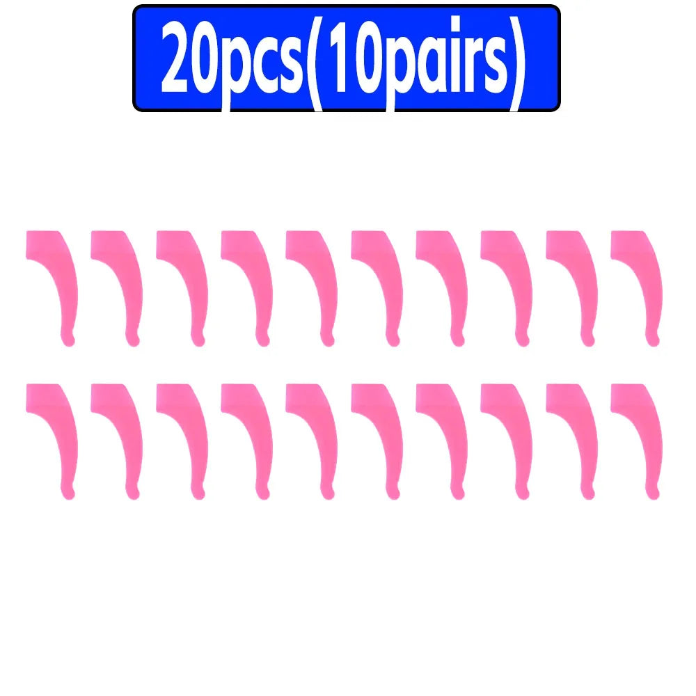 100-Pack Silicone Anti-Slip Eyeglass Ear Hooks Temple Tips – 33 x 10 mm (1.3 x 0.39 in)