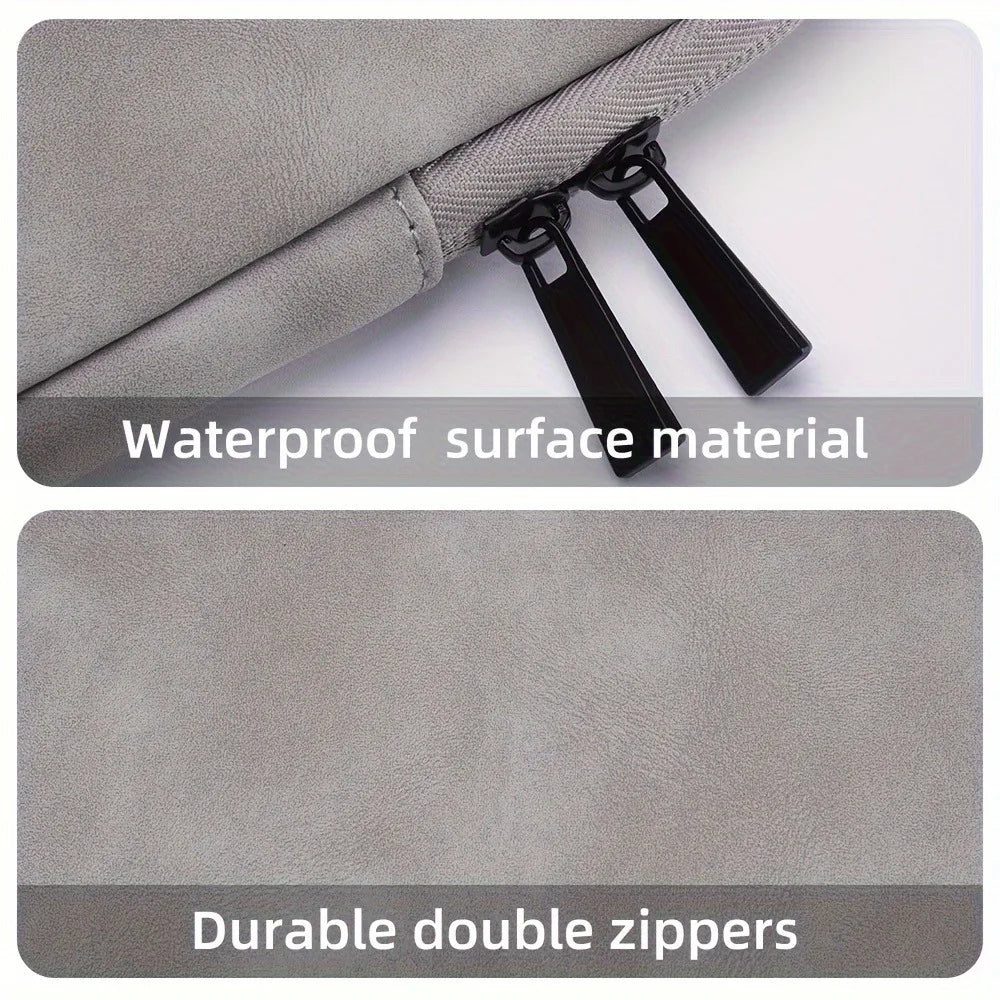 PU Leather Laptop Sleeve 11–15 Inch — Slim Protective Case